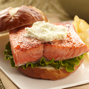 Alaska Sockeye Salmon with Wasabi Goat Cheese